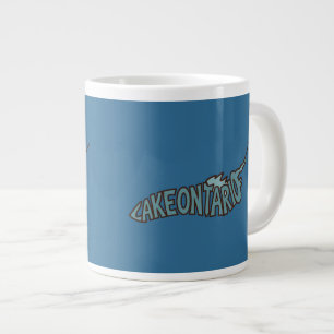 Ontario-See Türkis Schriftzug-Karte Jumbo-Tasse