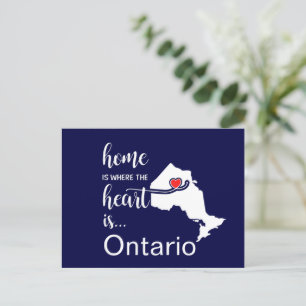 Ontario Zuhause ist das Herz Postkarte