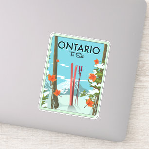 Ontario zum Skifahren Aufkleber