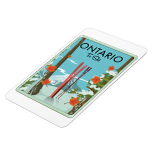 Ontario zum Skifahren Magnet