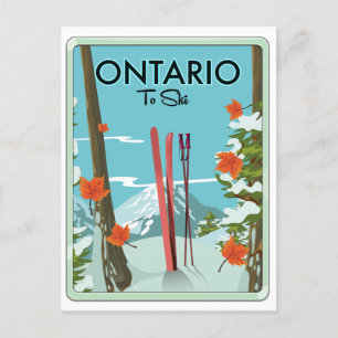 Ontario zum Skifahren Postkarte