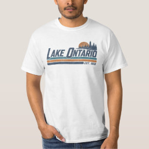 Ontariosee EST 1656 Sonnen-Retro T-Shirt