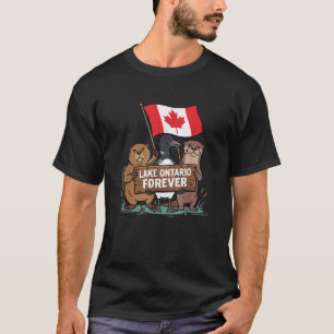 Ontariosee Forever Tiere Flagge Lustig Anti-See T-Shirt