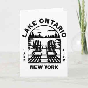Ontariosee New York Outdoor-Vintage Karte