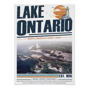 Ontariosee Vintage Great Lakes Leuchtturm Poster