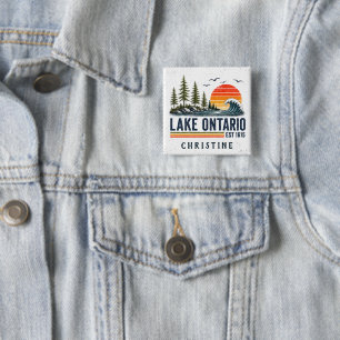 Ontariosee Vintage Great Lakes Seelenleben Button