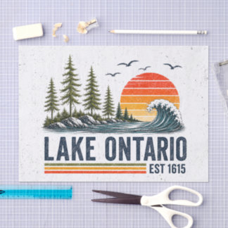 Ontariosee Vintage Great Lakes Seelenleben Seidenpapier