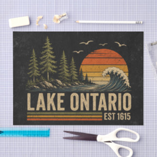 Ontariosee Vintage Great Lakes Seelenleben Seidenpapier