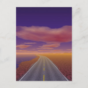 OnTheRoadWieder - Einsamer LKW Postkarte