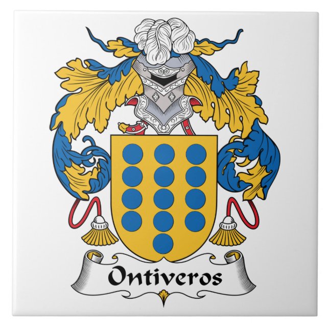 Ontiveros Familienwappen Fliese (Vorderseite)