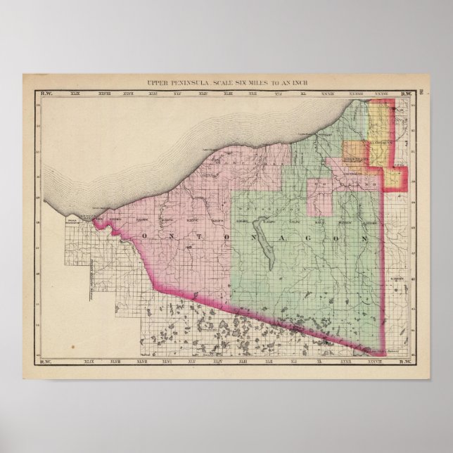 Ontonagon Landkreis Michigan Poster (Vorne)