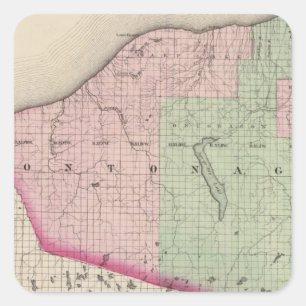 Ontonagon Landkreis Michigan Quadratischer Aufkleber