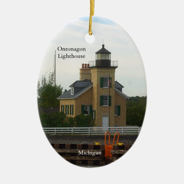 Ontonagon Lighthouse Oval Ornament (Vorne)