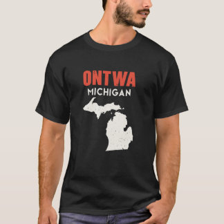 Ontwa Michigan USA Staat America Travel Michigania T-Shirt
