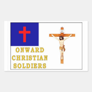 ONWARD CHRISTLICHE SOLDATEN RECHTECKIGER AUFKLEBER