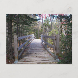Onward Maine Wood Bridge Postkarte