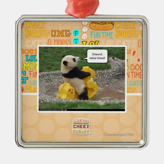 Onwurd, nobul Steed! Ornament Aus Metall (Vorne)