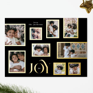 Onyx 9 Foto Collage Frames Moderne Freude Weihnach Folien Feiertagskarte