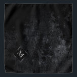 Onyx Black Velvet | Chalkboard Grunge Monogram Kopftuch<br><div class="desc">Dramatisch moody mit dunkler und reich gotisch inspiriert, gemahlener Samt aus der Kollektion "Moody Jewel Tones". Dieses Design zeichnet sich durch eine tiefe Juwel Ton grunge-inspiriert Samt Aquarell-Textur. Die metallische Imitate verleiht ihr eine feine Eleganz und ein maßgeschneidertes Aussehen. Der moderne, gemischte Mittelverlauf verleiht dem Ganzen den perfekten Pop von...</div>