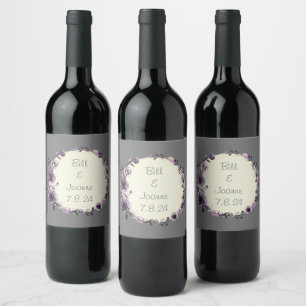 Onyx Black Velvet Chalkboard Grunge Vintag Weinetikett
