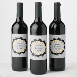 Onyx Black Velvet Chalkboard Grunge Vintag Weinetikett