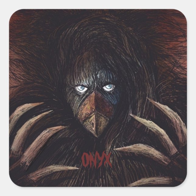 Onyx Classic Square Sticker (Vorderseite)