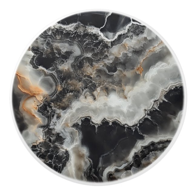 Onyx Gem Natural Pattern Keramikknauf (Vorderseite)
