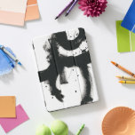 Onyx-Geste - schwarze Farben-Anschläge iPad Pro Cover<br><div class="desc">Onyx-Geste I bis Juni Heidekraut Vess. Starke abrstract Formen und Linien geschaffen auf eine Anschlag ähnliche Art der Farbe,  zusammen mit einigen Farben-Spritzern für addierte Beschaffenheit.</div>