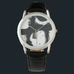 Onyx Gesture - Schwarze Paint Strokes Armbanduhr<br><div class="desc">Onyx Gesture I von June Erica Vess. Dickige abstrakte Formen und Linien, die wie ein Farbstrich kreiert werden, sowie einige Spritzer für die Textur.</div>