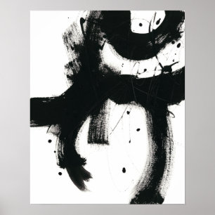 Onyx Gesture - Schwarze Paint Strokes Poster