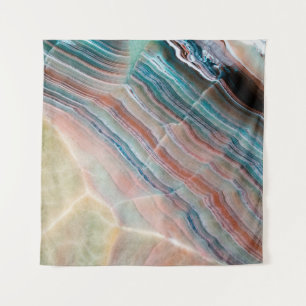 Onyx-Marmor-Texturhintergrund aus Natursteinen Wandteppich