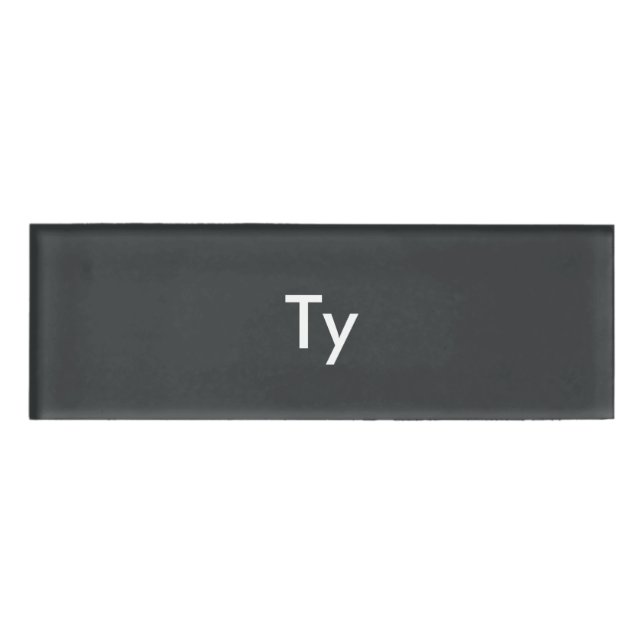 Onyx Personalisierte Vorlage Namenschild (Vorderseite)