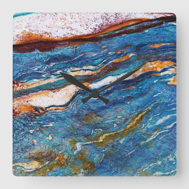 Onyx Stone Muster Acrylwand Uhr (Vorderseite)