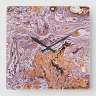 Onyx Stone Pattern Acrylic Wall Clock Quadratische Wanduhr