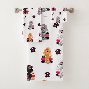 Oodles Retro Telefon Badhandtuch Set