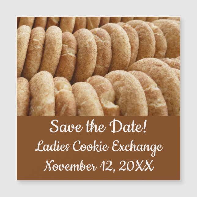 Oodles Save the Date Snickerdoodles Magnetkarte (Vorderseite)