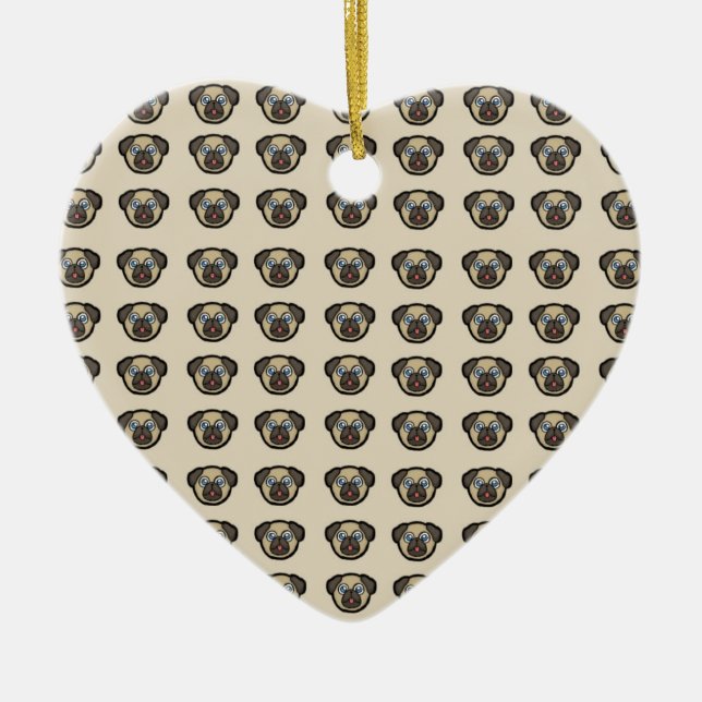 Oodles von Möpsen Keramik Ornament (Vorne)