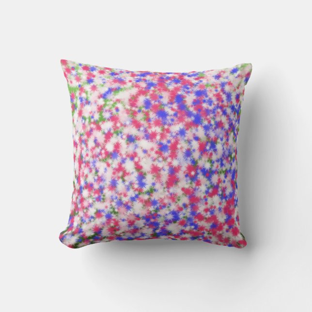 Oofy Fuzzy Blume Throw Kissen (Vorderseite)