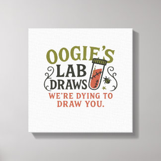 Oogie�s Lab Draws � Lustiger Halloween-Phlebotomis Leinwanddruck