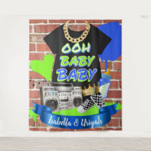 Ooh Baby Baby Hip Hop Baby Shower Foto Hintergrund