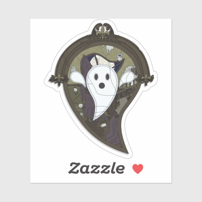 Ooh der Ghost-Contour-Sticker Aufkleber (Blatt)
