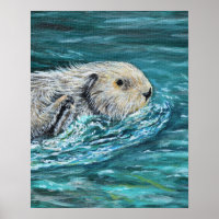 Ooh Goody Lunchtime Sea Otter Malerei