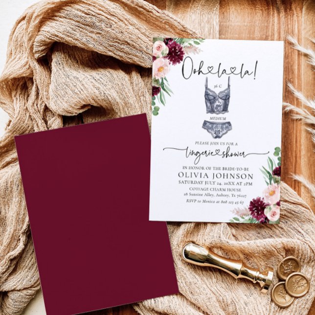 Ooh la Bra Lingerie Bridal Dusche Einladung (Von Creator hochgeladen)