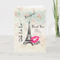 Ooh La La Paris Eiffelturm Danke