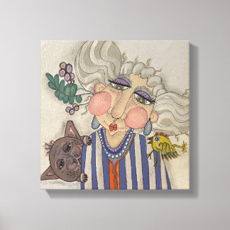 "Ooh La La" Whimsical Portrait Leinwanddruck