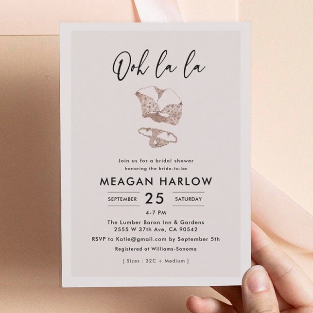 Ooh La Lingerie Brautparty Dusche Einladung (Von Creator hochgeladen)
