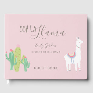 Ooh La Llama Baby Dusche Niedlich rosa Hautpflegem Gästebuch