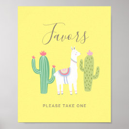 Ooh La Llama Baby Dusche Niedliche Favoriten Schil Poster