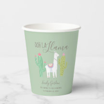 Ooh la llama Baby Dusche niedlicher Baby Junge aqu