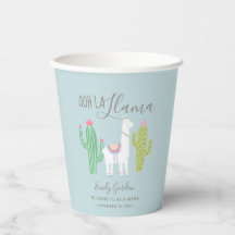 Ooh la llama Babydusche niedlicher Baby-Junge blau